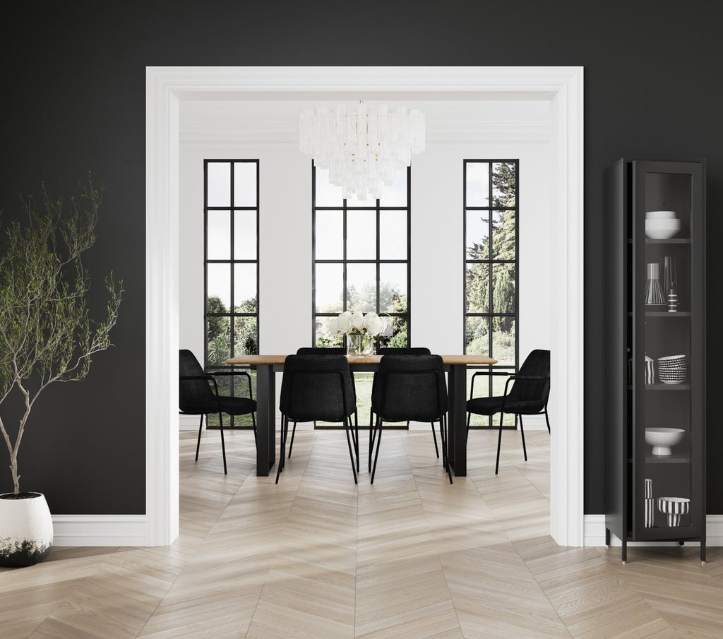 Carlo Black Dining Chair with Arms