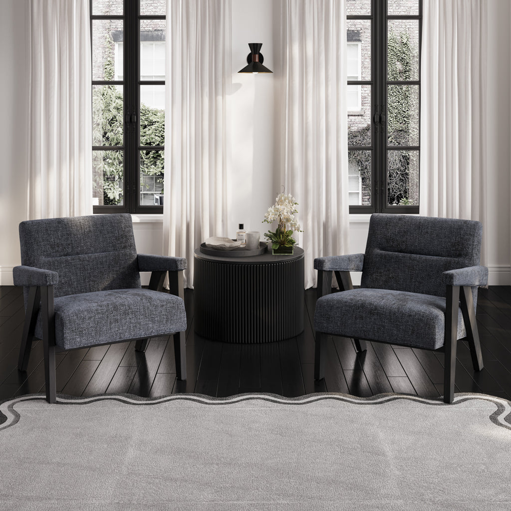 Abel Coal and Black Chair
