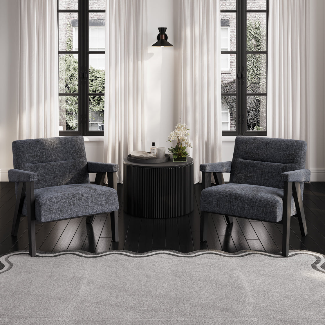 Abel Coal and Black Chair