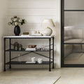 Fairmont Marble & Black Console Table