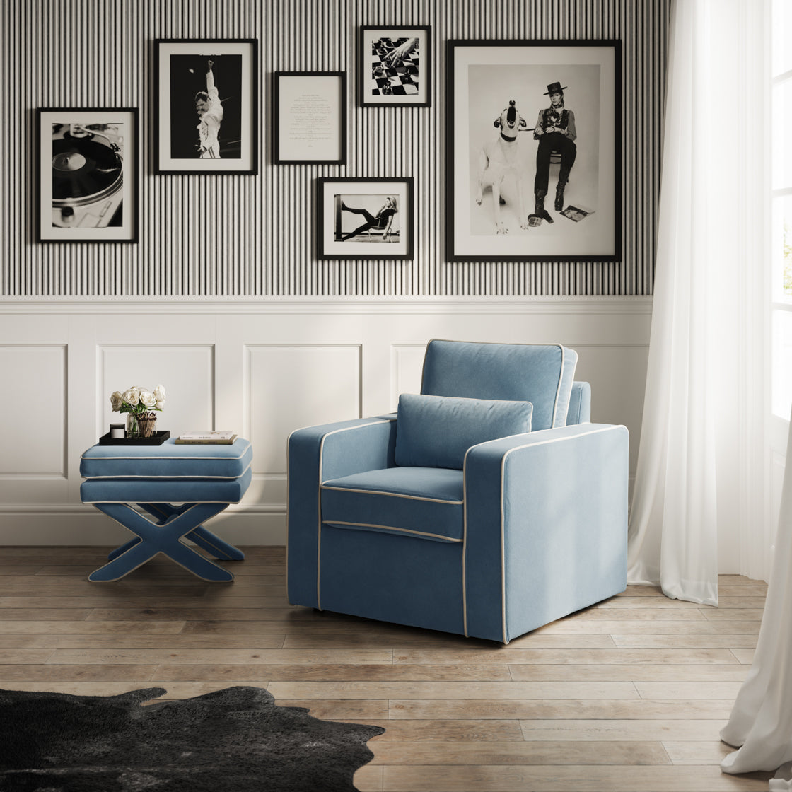 Diego Ice Blue Chair
