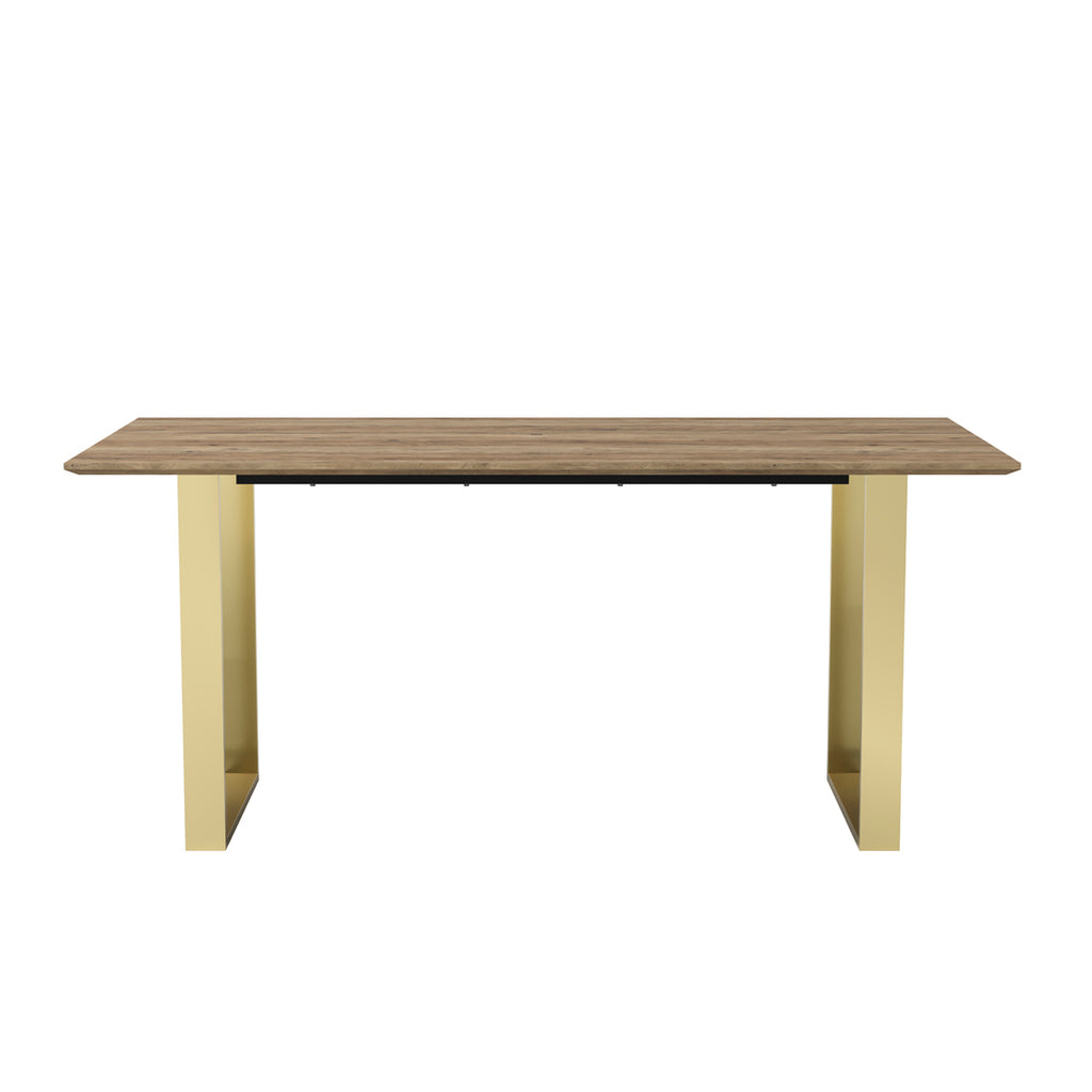 Antibes Gold Dining Table 4 Carlo Taupe Chairs