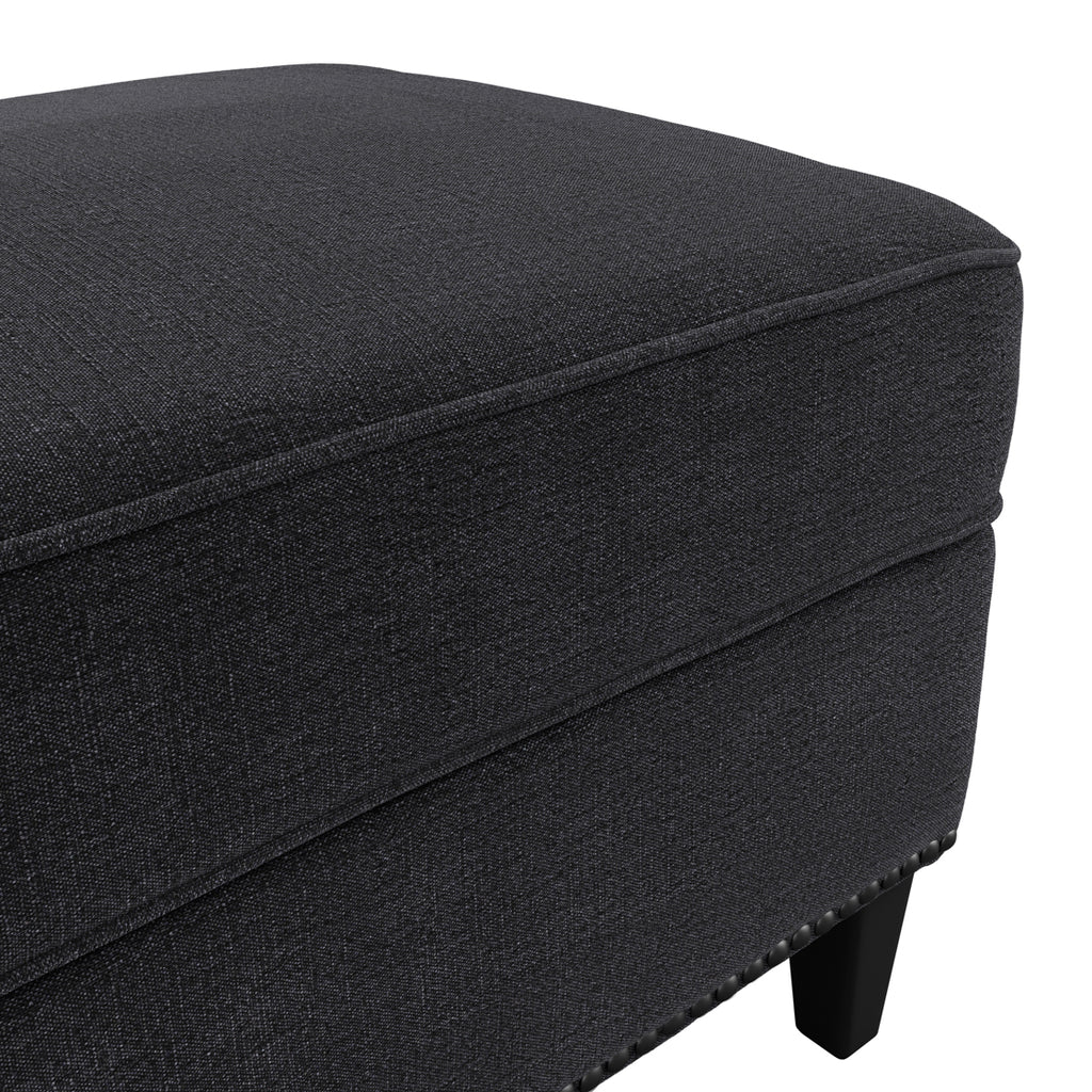 Atticus Anthracite Footstool