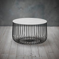 Enzo Marble & Black Coffee Table