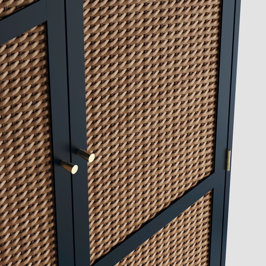 Bordeaux Berlin Blue 2 Door Wardrobe