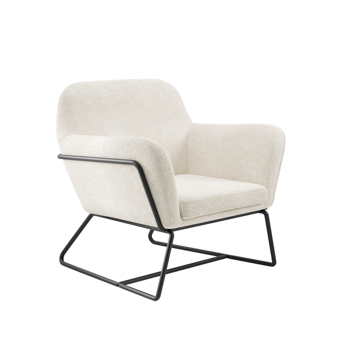 Charles Ivory Boucle Chair