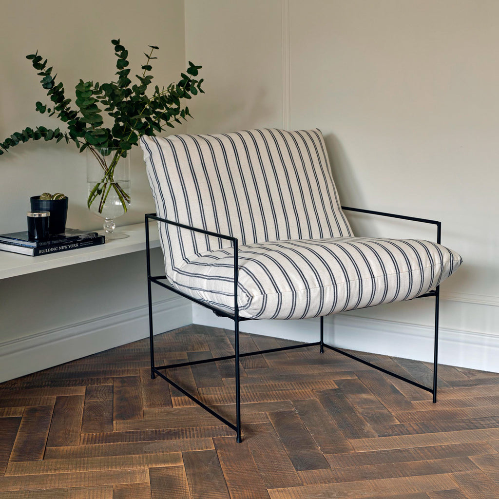 Brook Chalk Stripe Chair