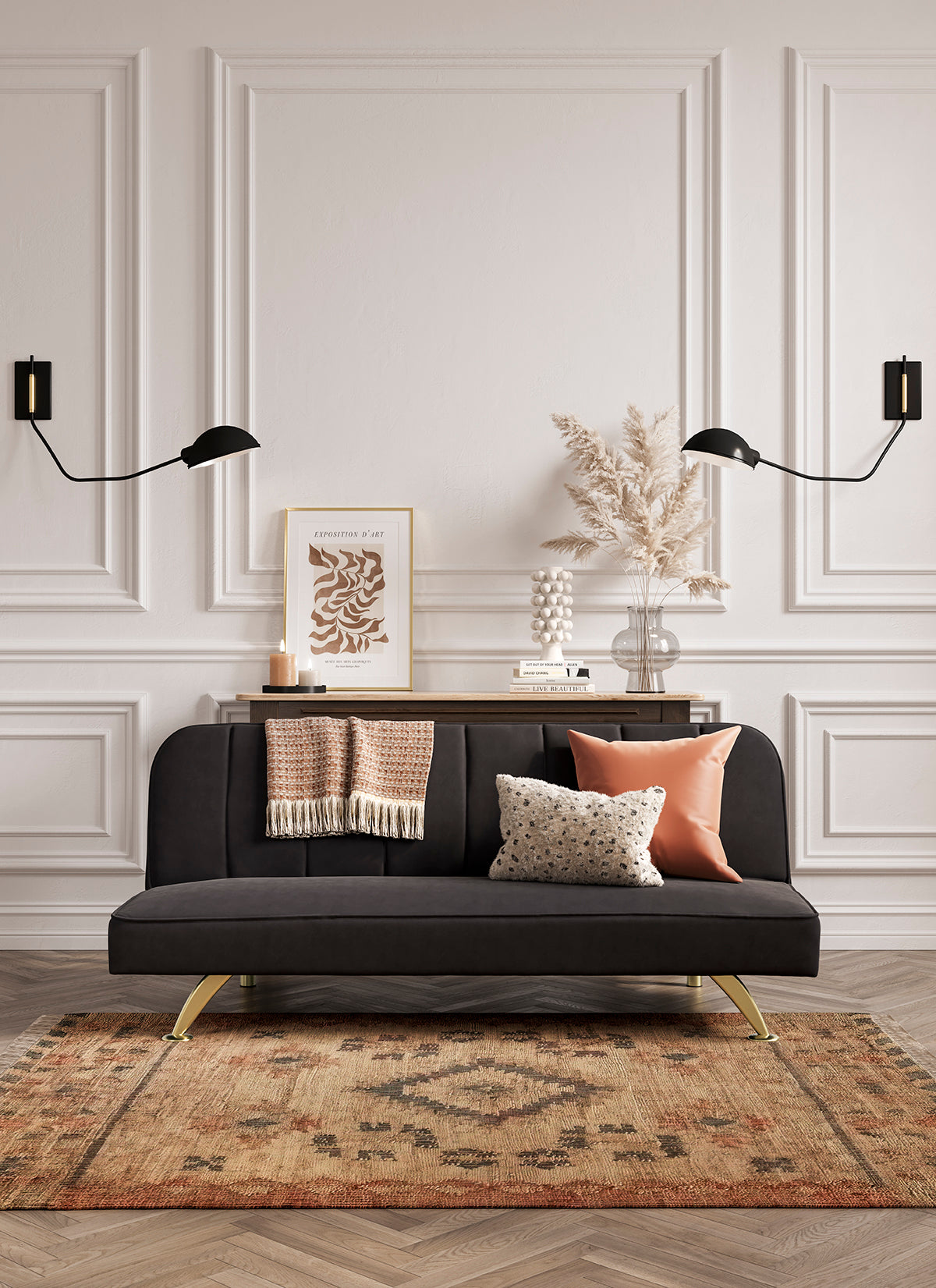 Burlington Black Sofa Bed