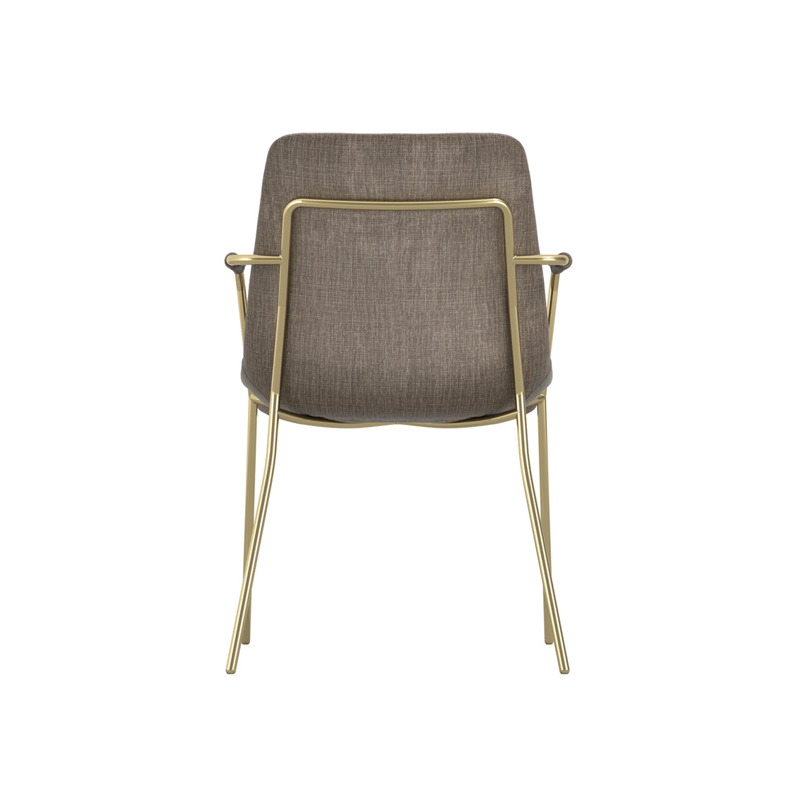 Antibes Gold Dining Table 4 Carlo Taupe Chairs with Arms