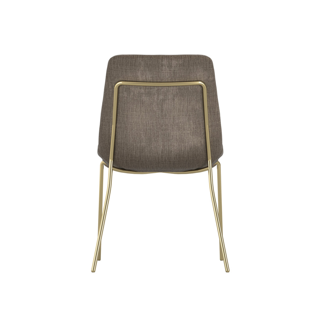 Antibes Gold Dining Table 4 Carlo Taupe Chairs with Arms