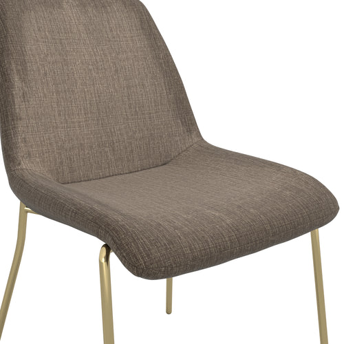 Antibes Gold Dining Table 6 Carlo Taupe Chairs