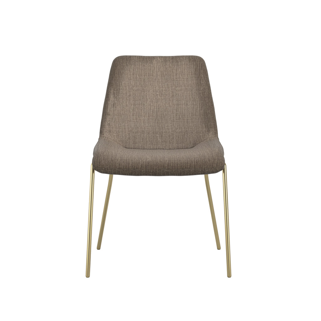 Antibes Gold Dining Table 4 Carlo Taupe Chairs