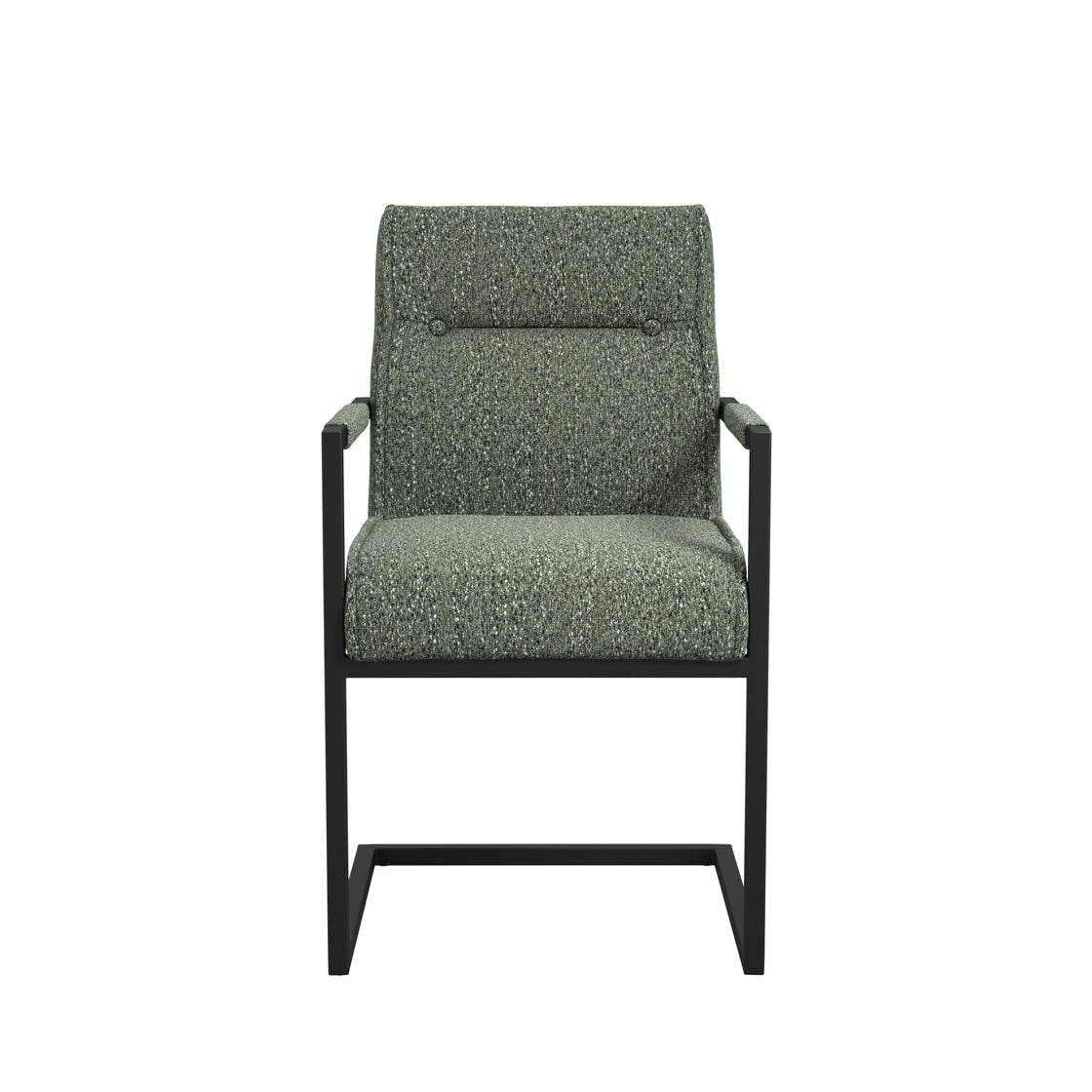 Cleaver Desert Sage and Black Dining Chair with Arms