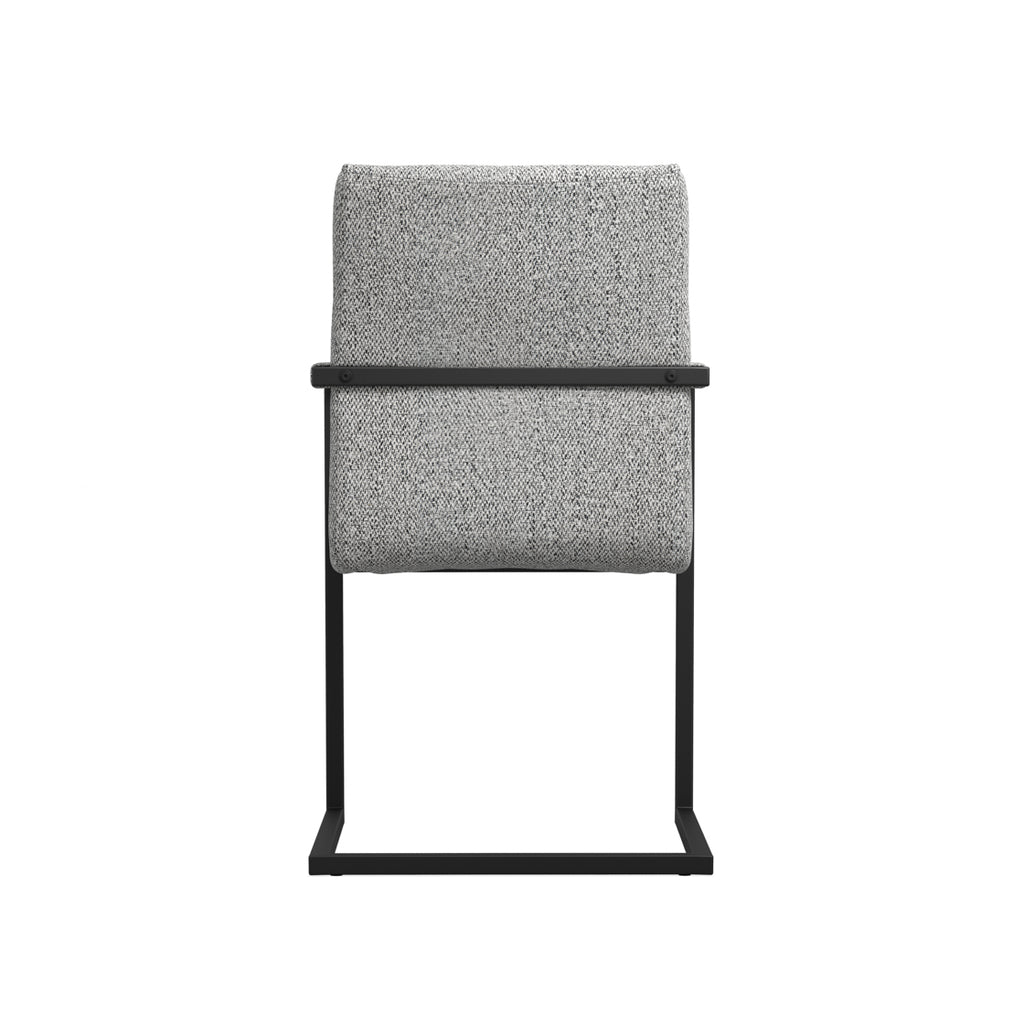 Cleaver Smoked Pearl and Black Dining Chairs with Arms