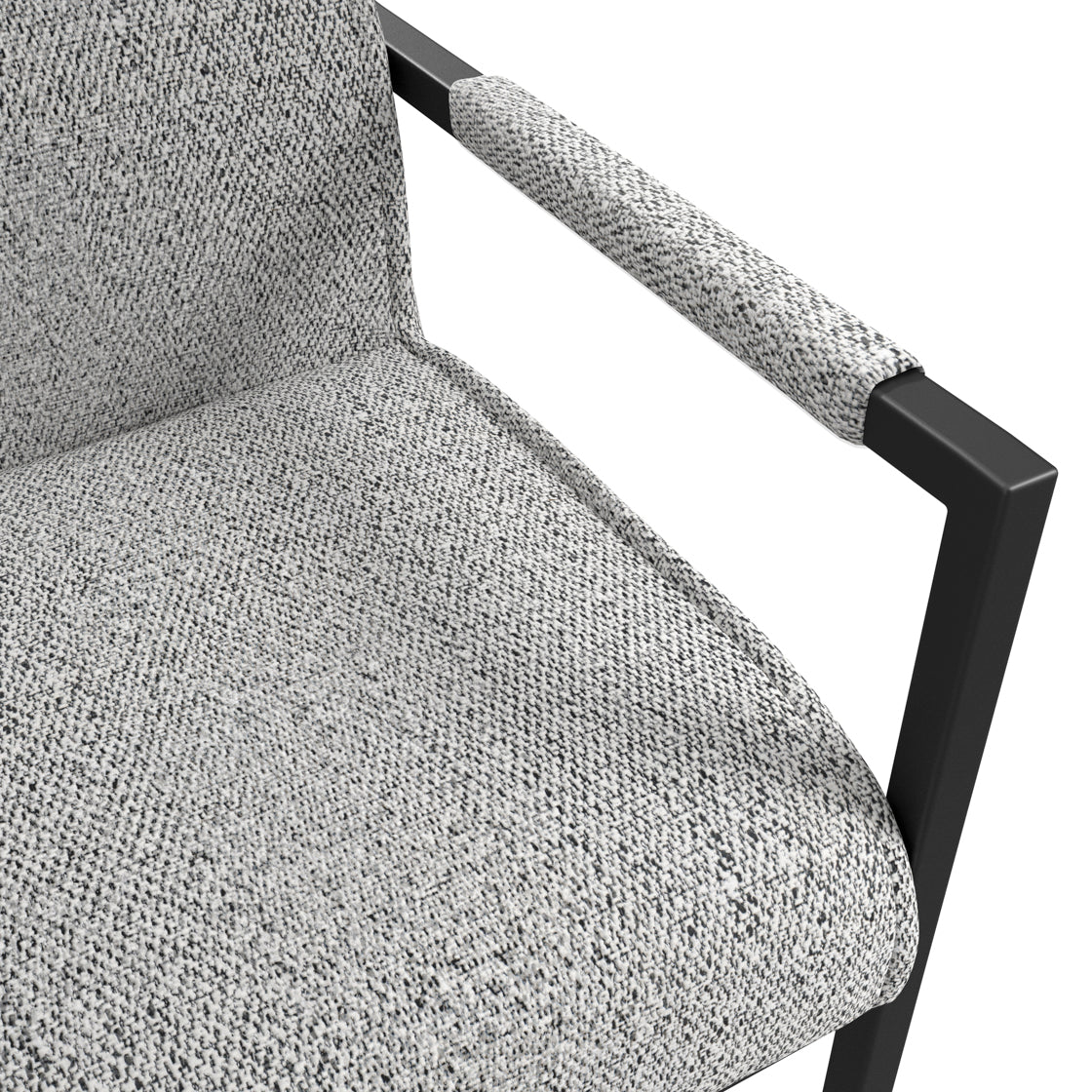 Cleaver Smoked Pearl and Black Dining Chairs with Arms