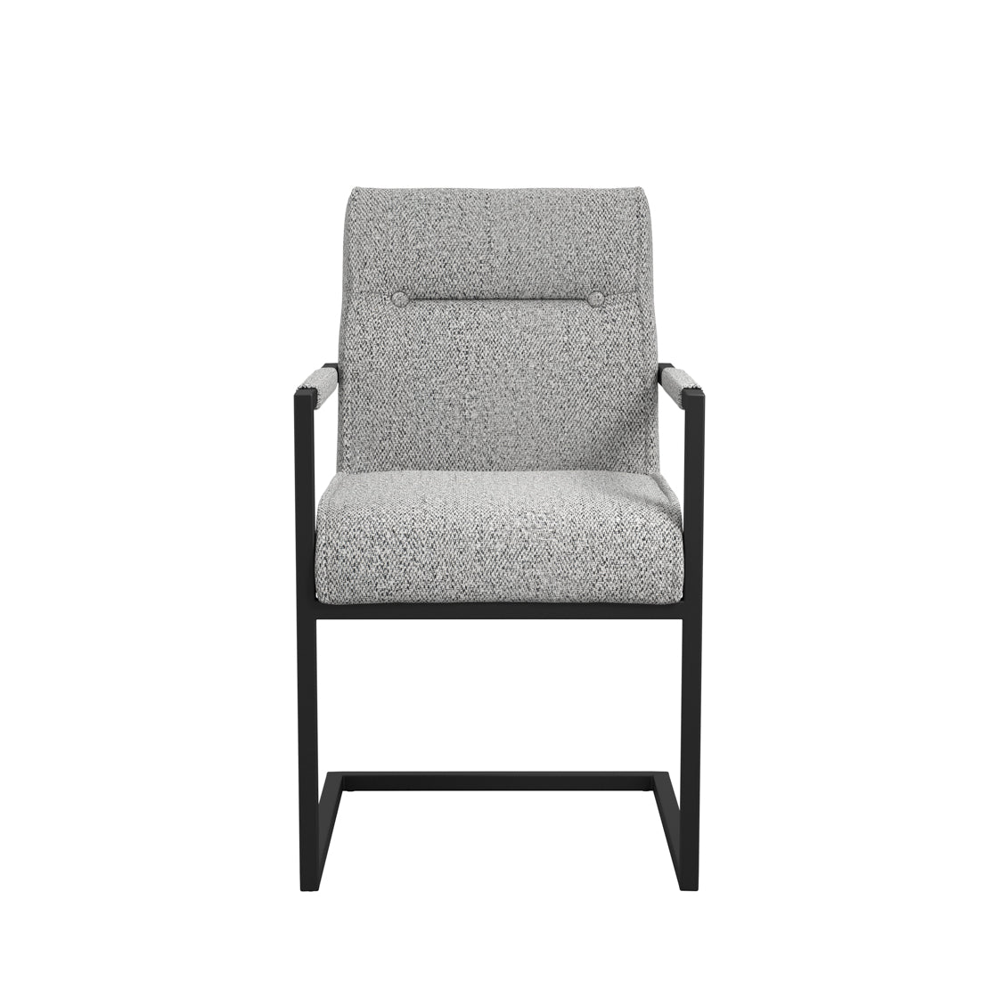 Cleaver Smoked Pearl and Black Dining Chairs with Arms