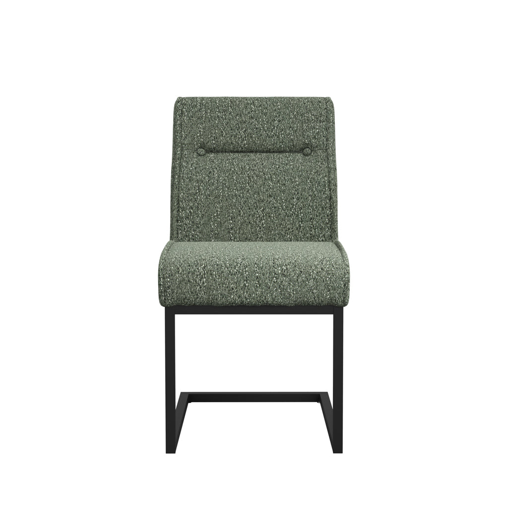 Cleaver Desert Sage and Black Dining Chairs