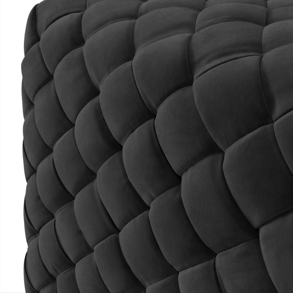 Colline Large Black Pouffe
