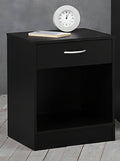 Delta Black Bedside Cabinet