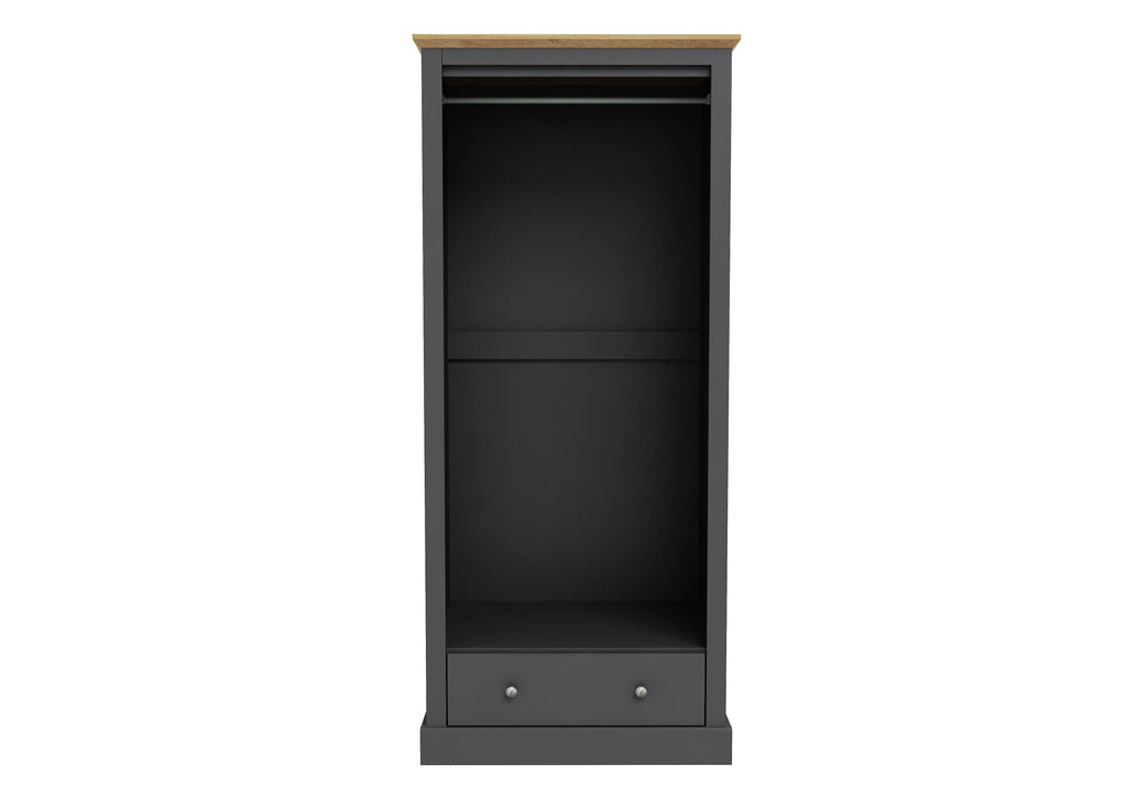 Devon Charcoal Double Wardrobe
