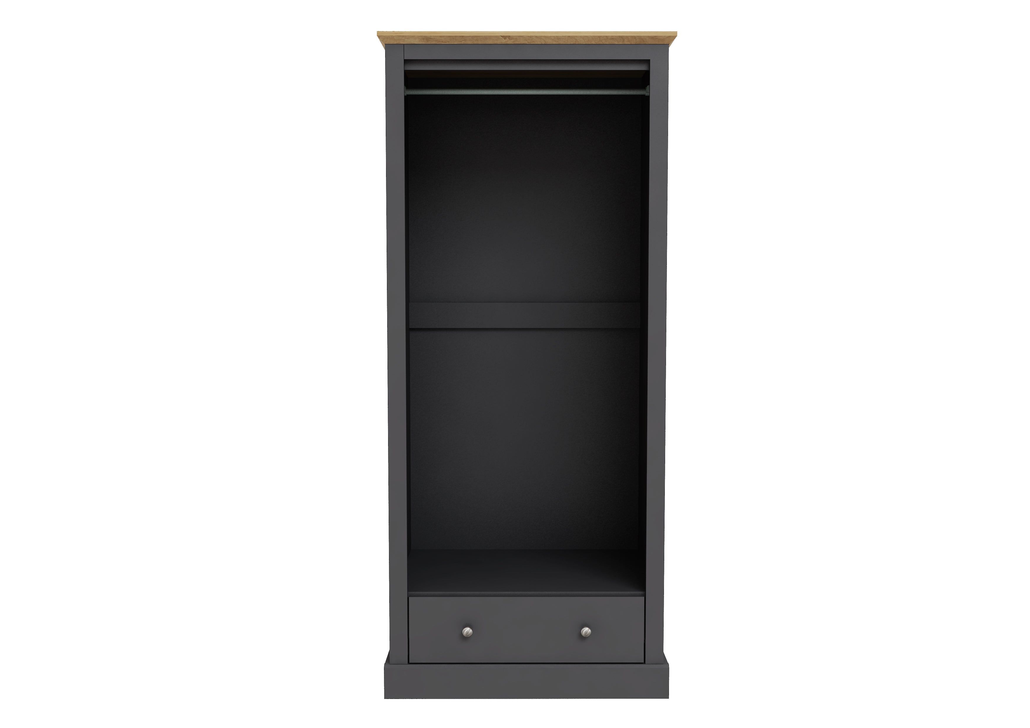 Devon Charcoal Double Wardrobe