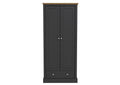 Devon Charcoal Double Wardrobe