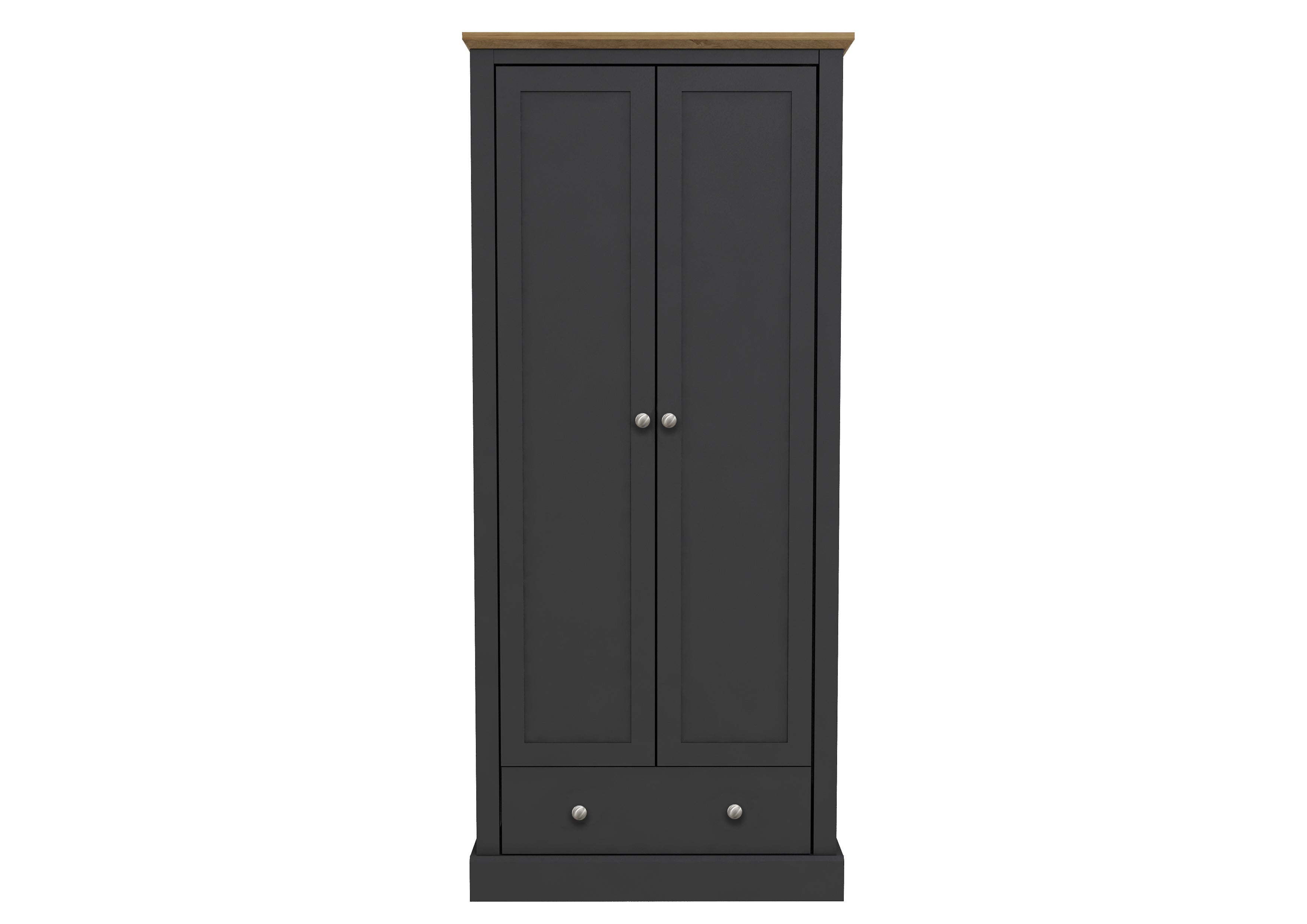 Devon Charcoal Double Wardrobe