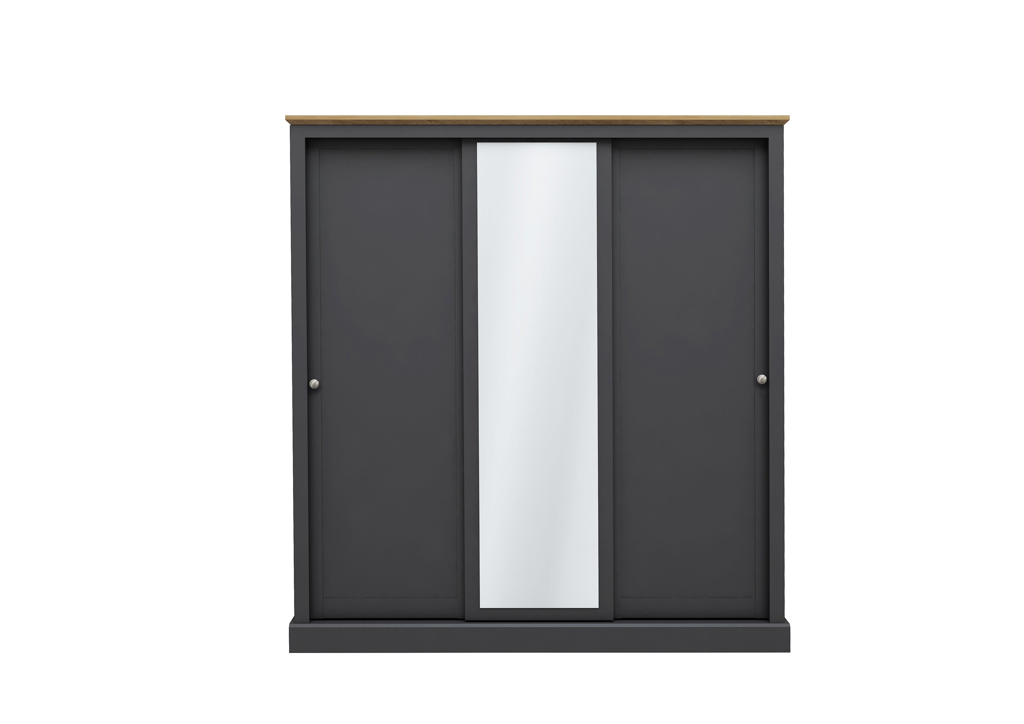 Devon Charcoal Triple Sliding Wardrobe