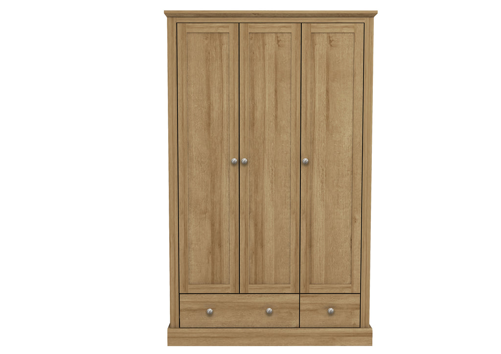Devon Oak Triple Wardrobe