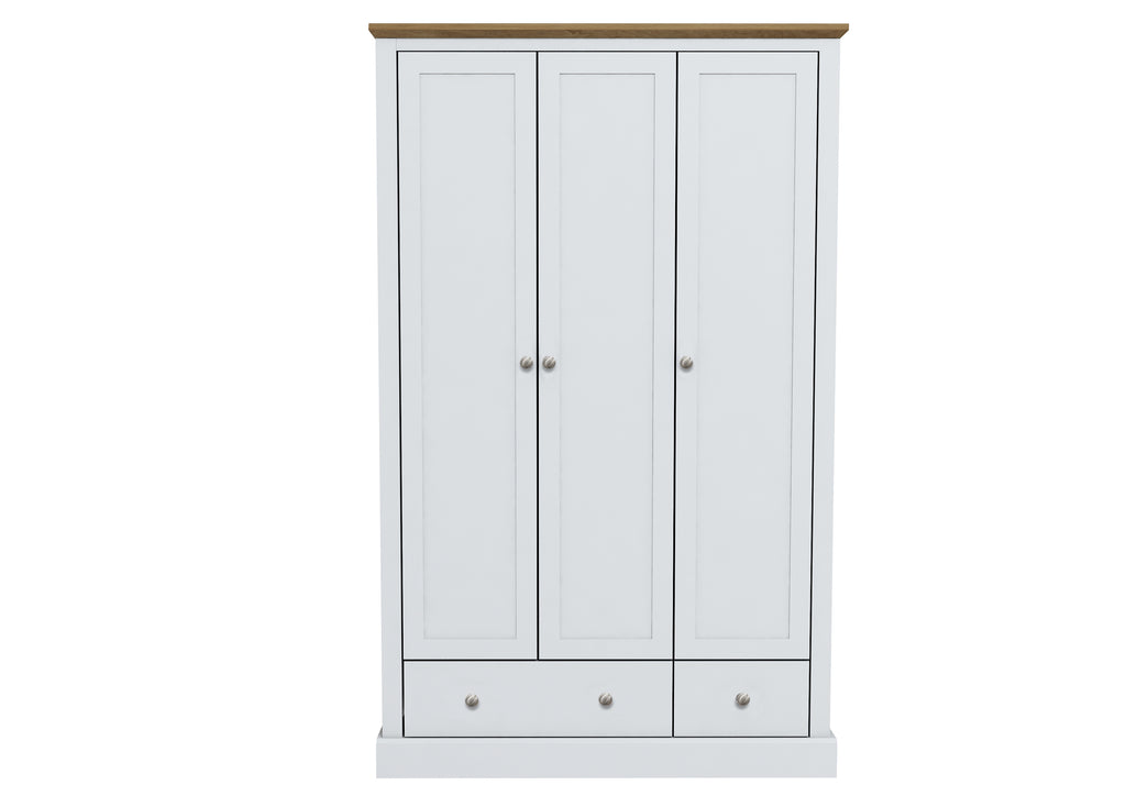Devon White Triple Wardrobe