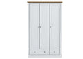 Devon White Triple Wardrobe