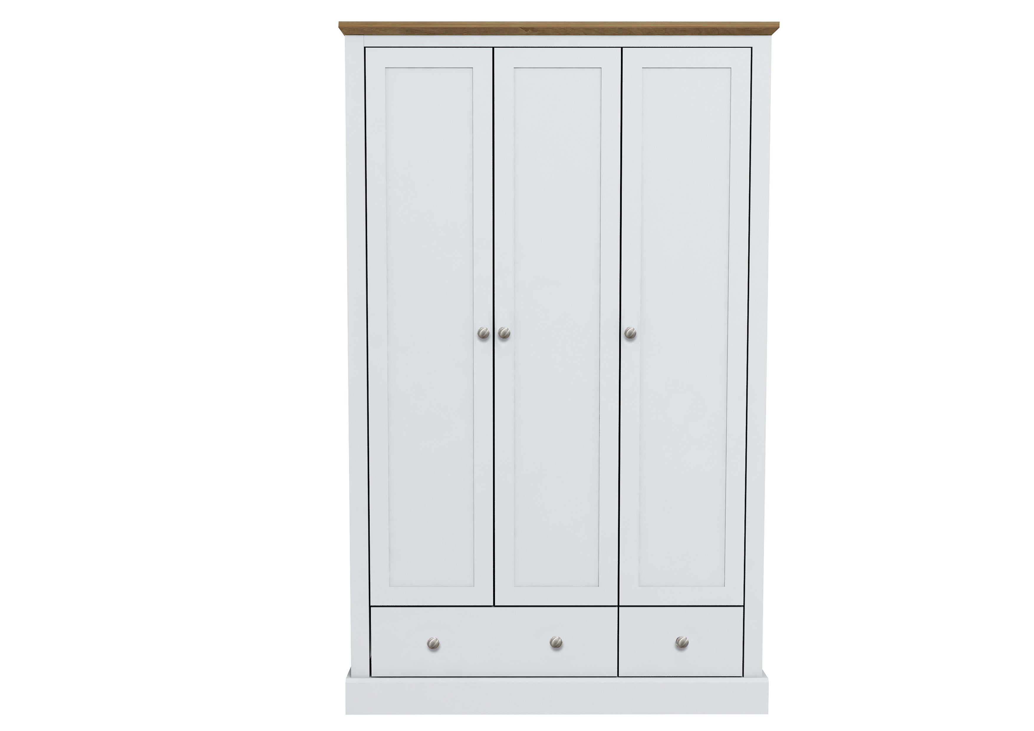 Devon White Triple Wardrobe