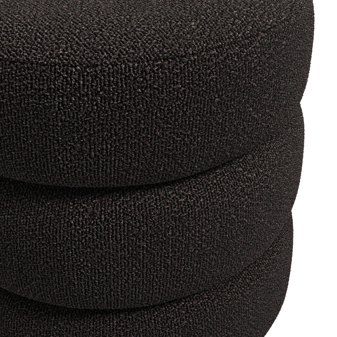 Emi Black and Black Pouffe
