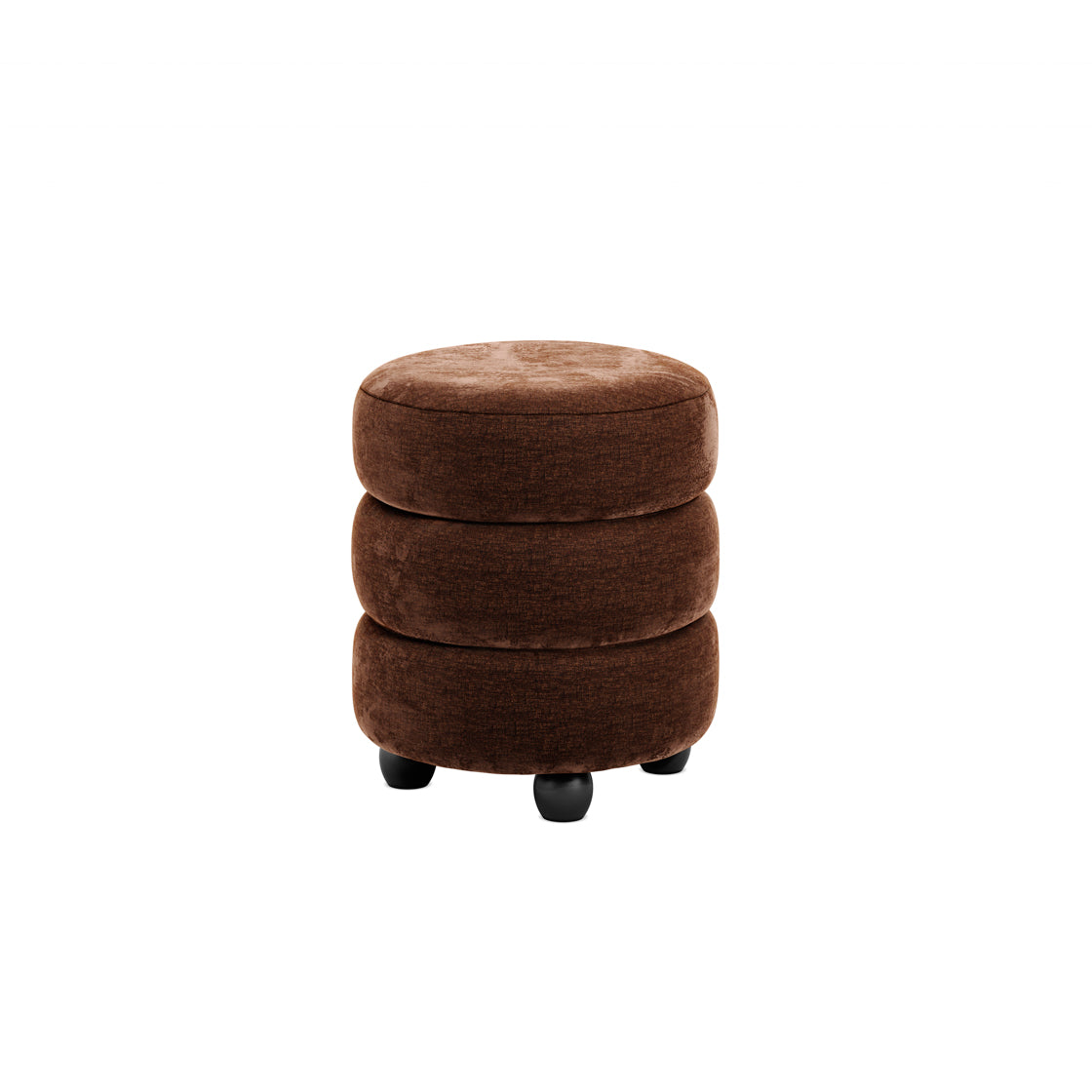 Emi Brandy and Black Pouffe
