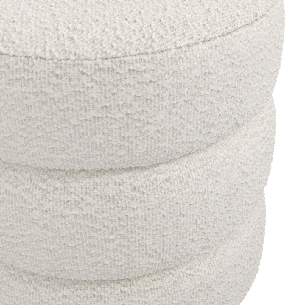 Emi Ivory and Black Pouffe