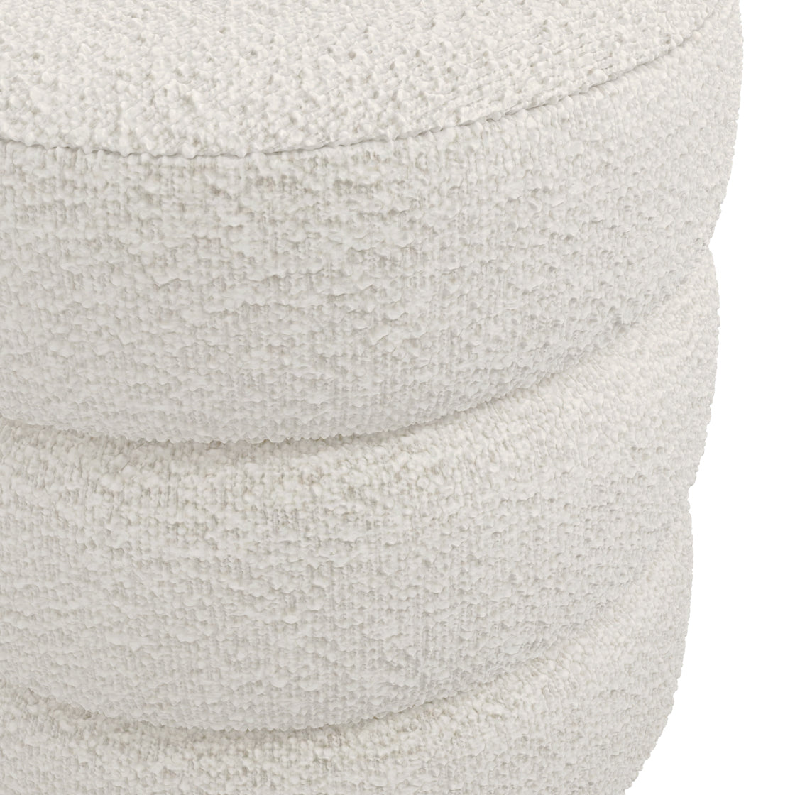 Emi Ivory and Black Pouffe