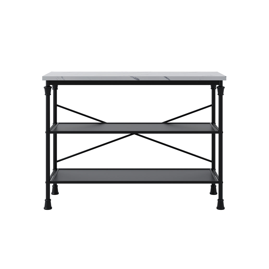 Fairmont Marble & Black Console Table