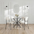 Casa Black Table with Smith Ivory Chairs