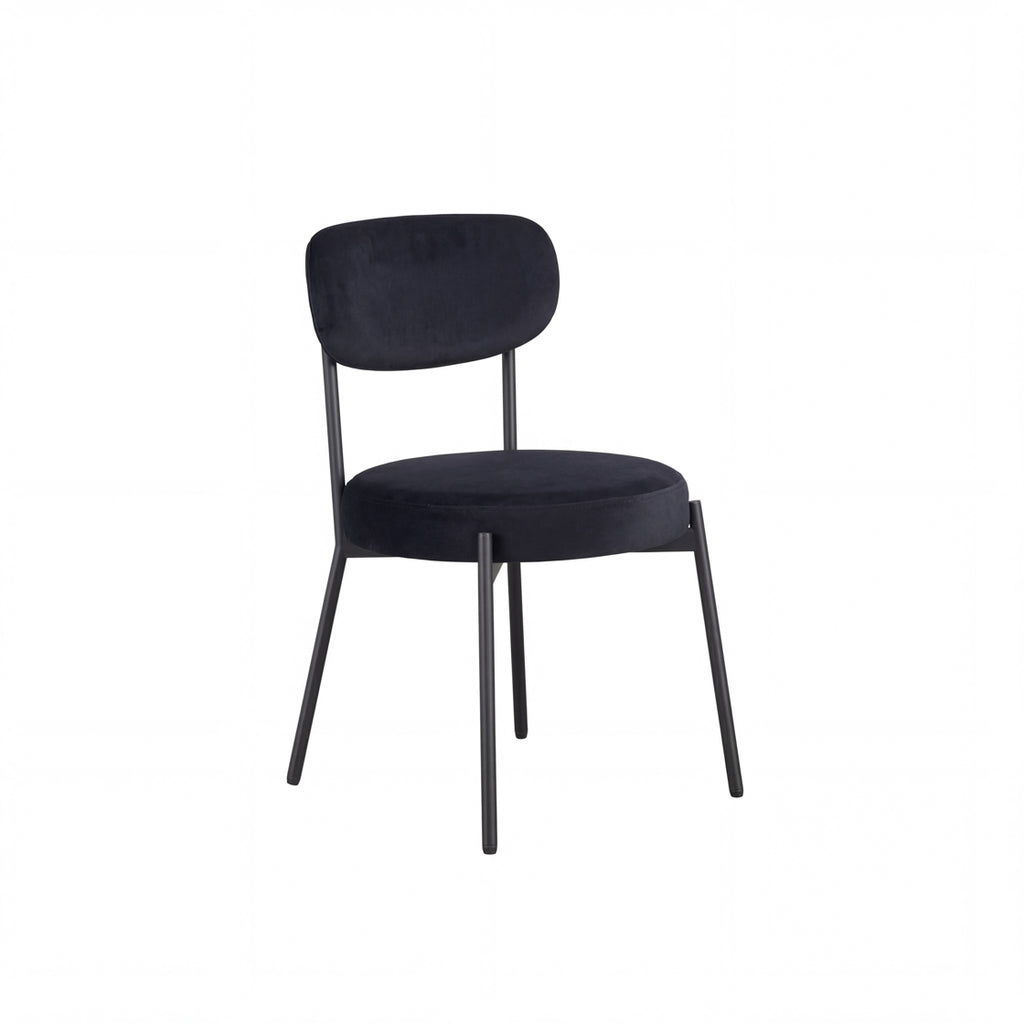 Casa Silver Table with Smith Black Chairs
