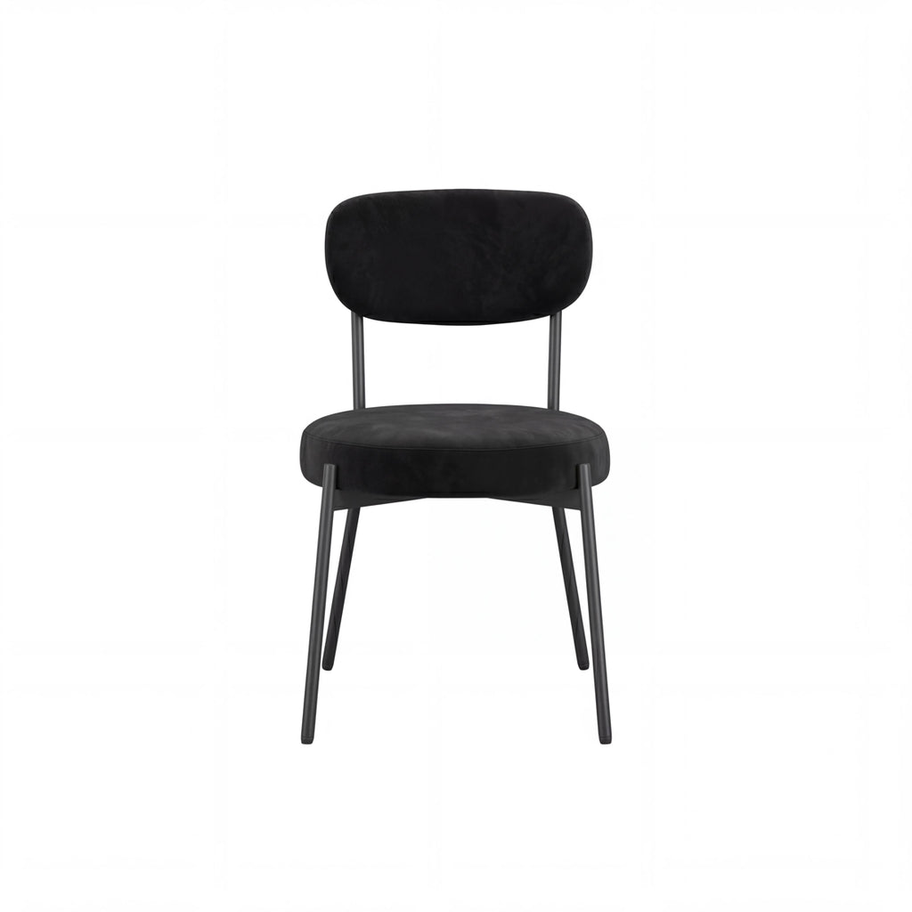 Casa Silver Table with Smith Black Chairs