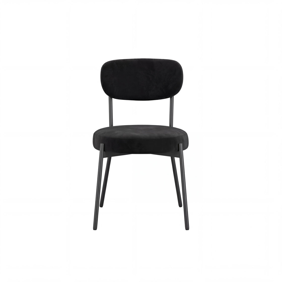 Casa Silver Table with Smith Black Chairs