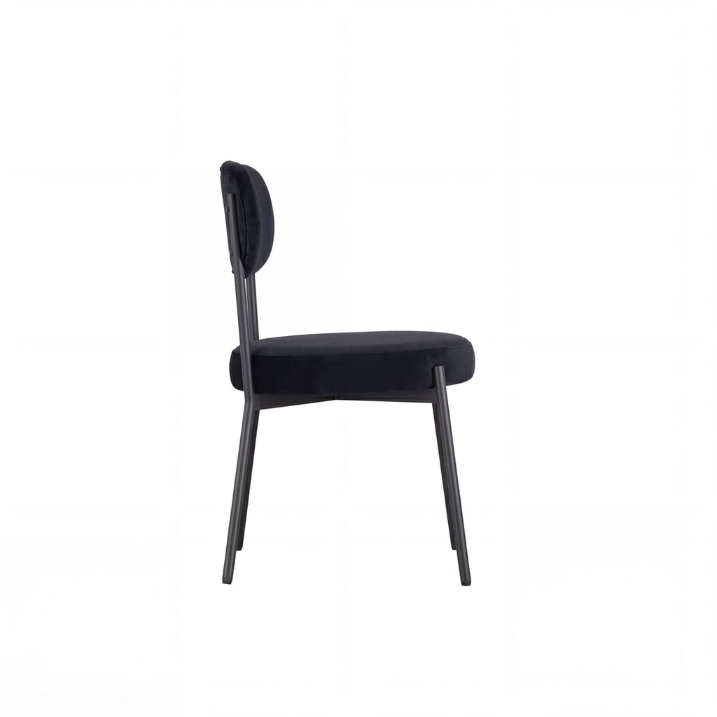 Casa Silver Table with Smith Black Chairs