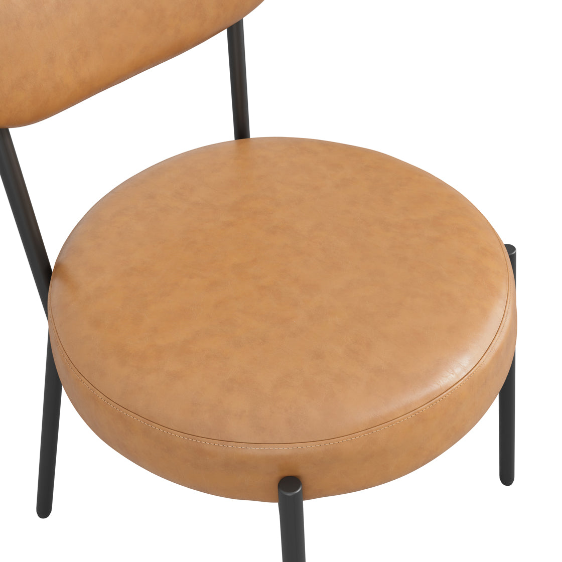 Casa Glass and Black Dining Table 4 Smith Caramel Chairs