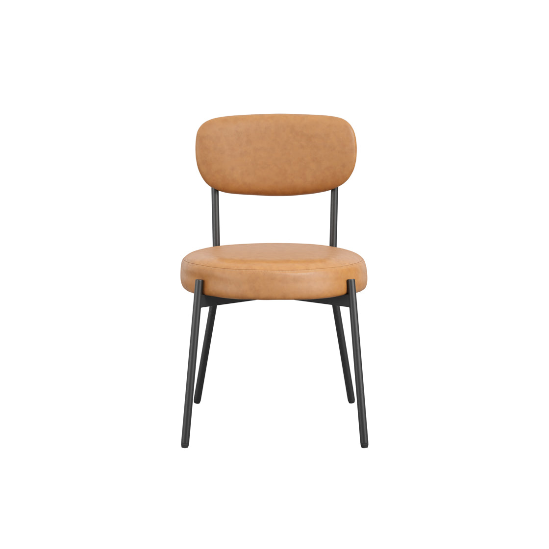 Casa Glass and Black Dining Table 4 Smith Caramel Chairs