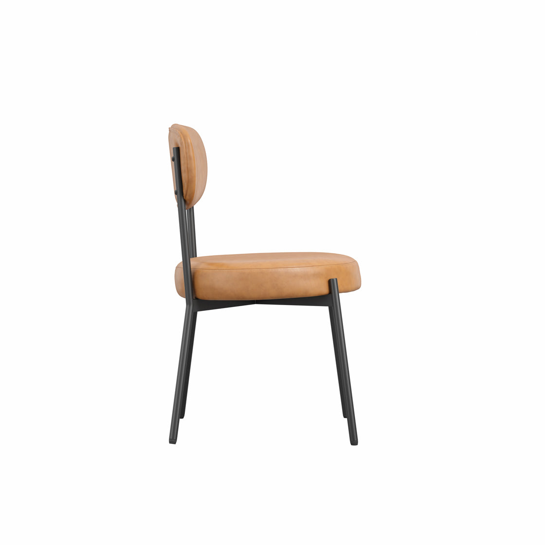 Casa Glass and Black Dining Table 4 Smith Caramel Chairs