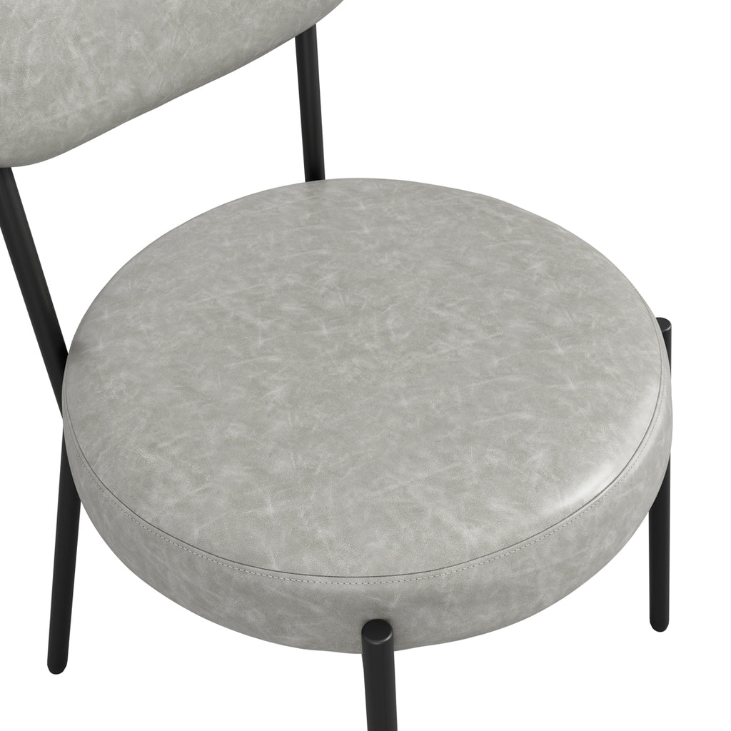 Casa Glass and Black Dining Table 4 Smith Graphite Chairs