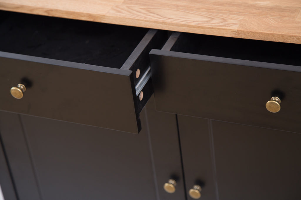 Copenhagen Sideboard Black Frame-Oiled Wood