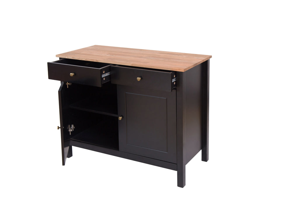 Copenhagen Sideboard Black Frame-Oiled Wood